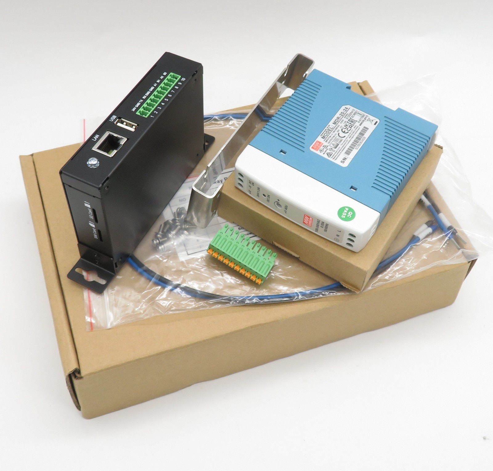 Replacement Kit Advantech EBC-RS08 IOT Gateway MEAN WELL MDR-20-24 Power Supply