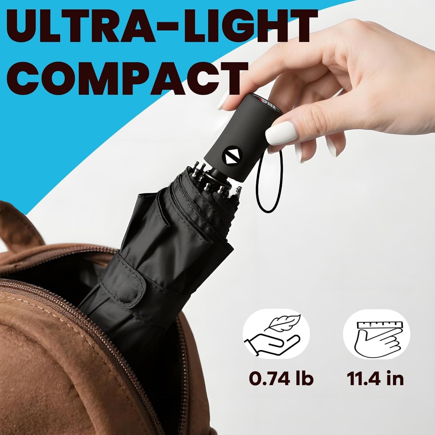 "Windproof Travel Compact Umbrella-Automatic Umbrellas for Rain-Compact Folding