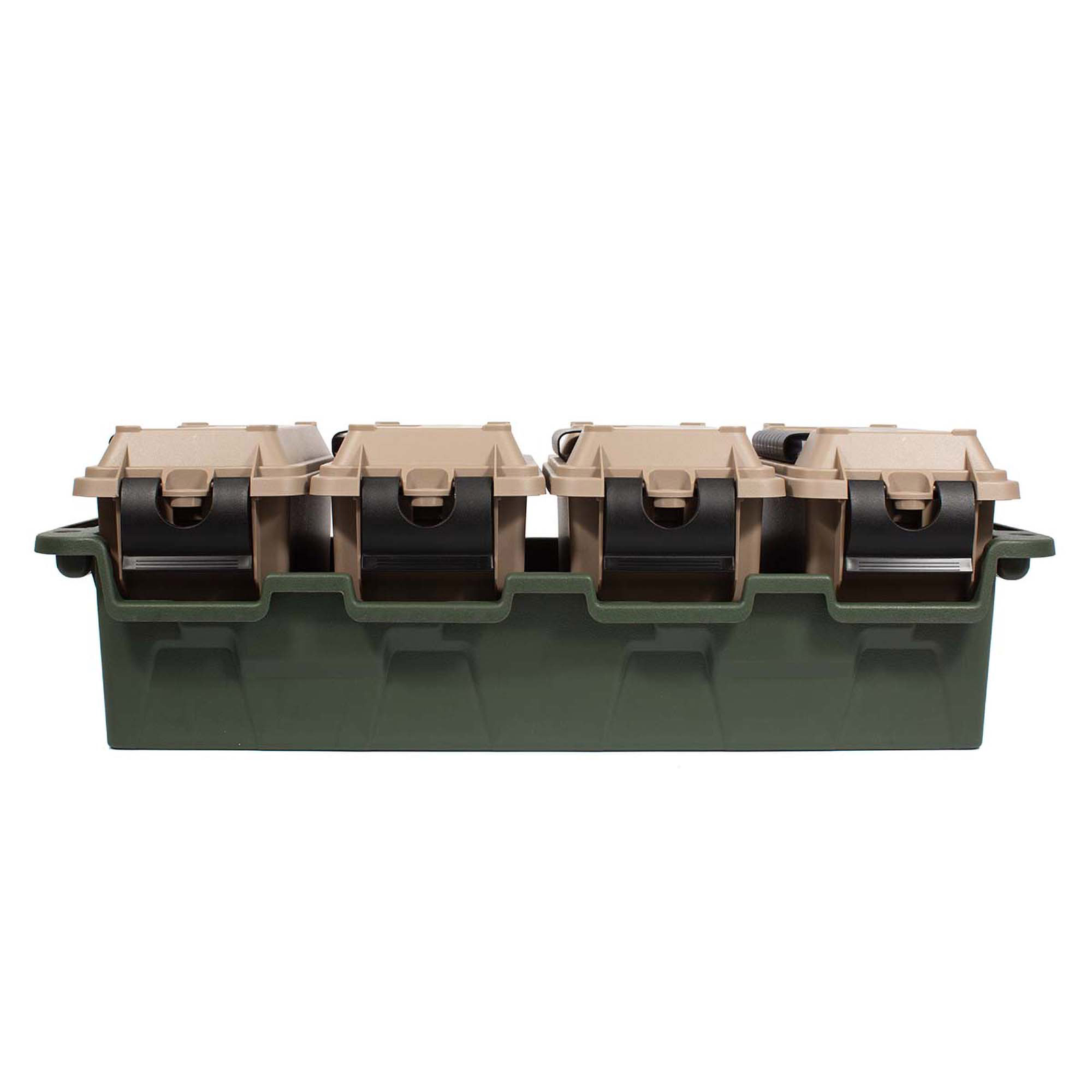 Ammo Can Storage, Field Box, 4-Pack, Water Resistant, Lockable, Stackable, NEW