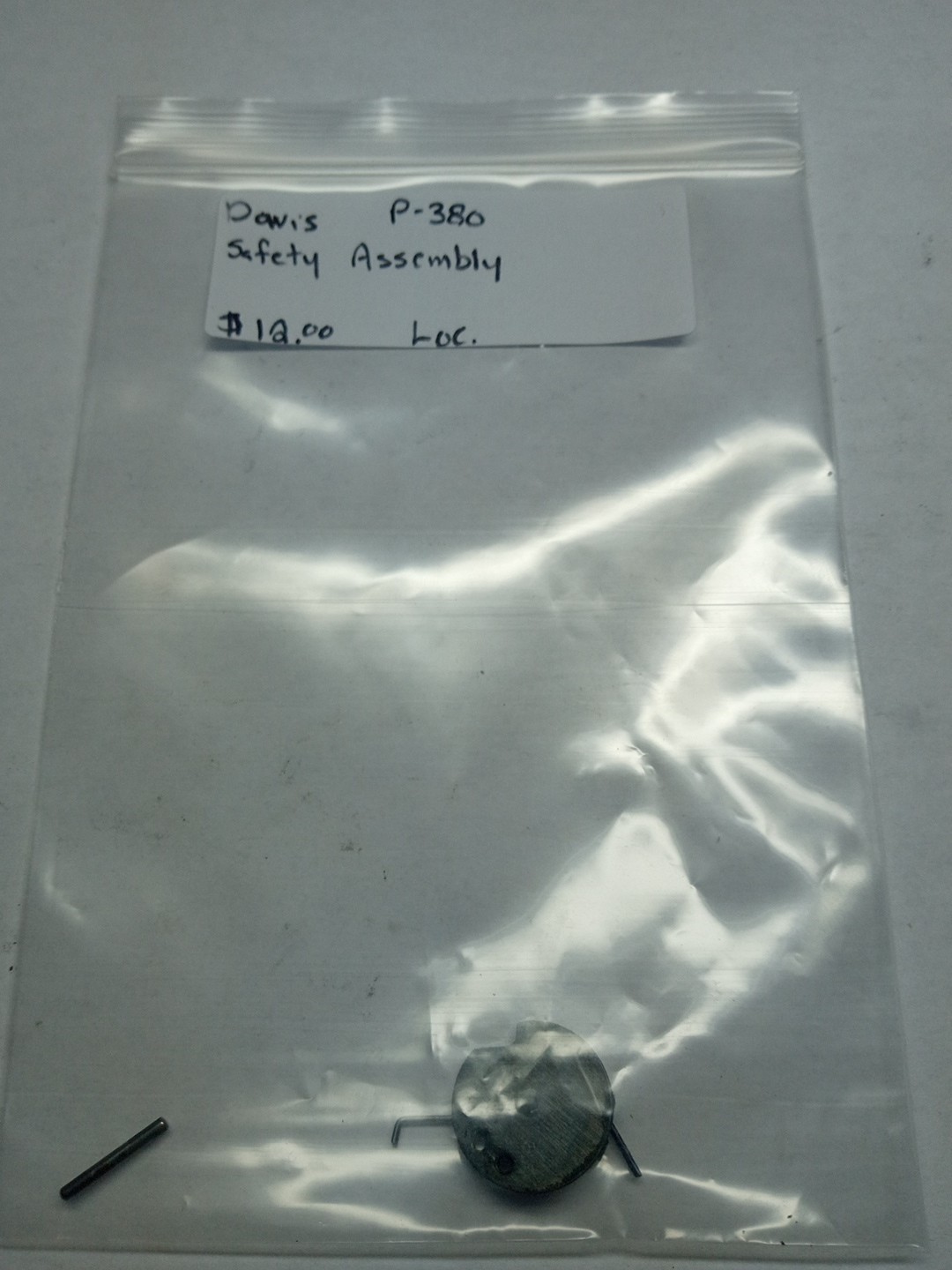 Davis Model P-380, .380 acp, Safety Spring