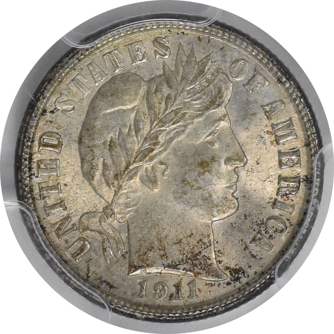 1911 Barber Silver Dime MS66 PCGS
