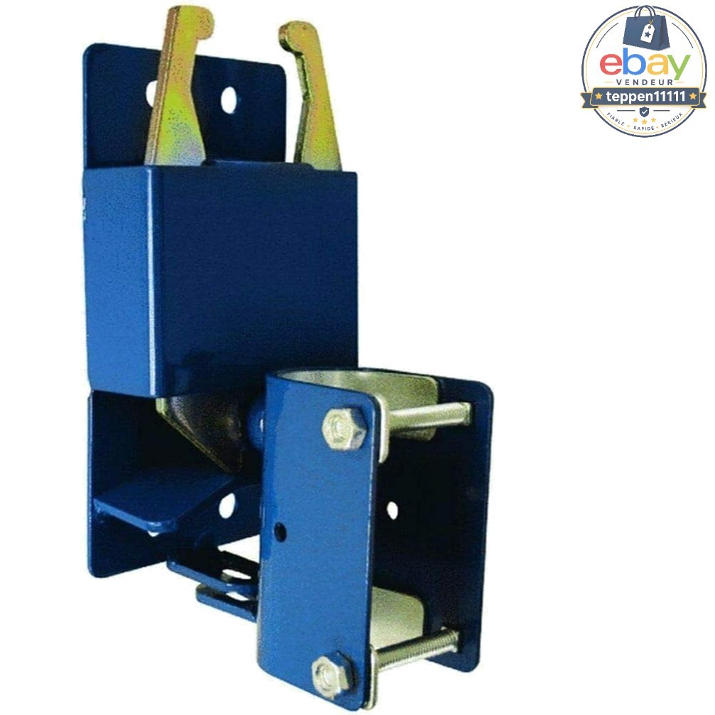 Two Way Lockable Gate Latch 1-5/8 to 2 Blue Fits Round Tube Gates