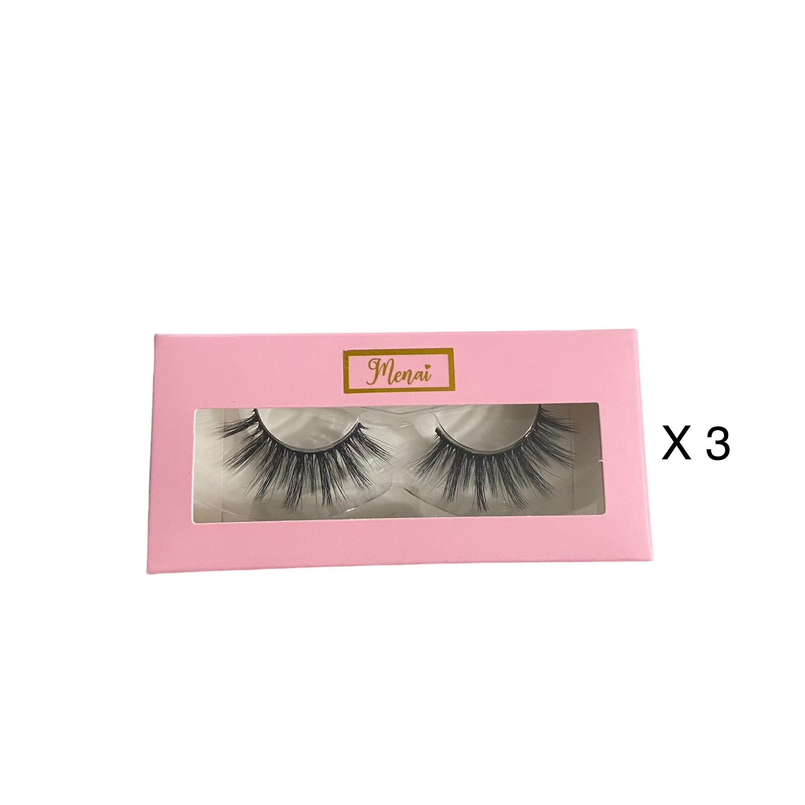3D Mink False Eyelashes Reusable 3 Pairs Black Falsies Style Karen