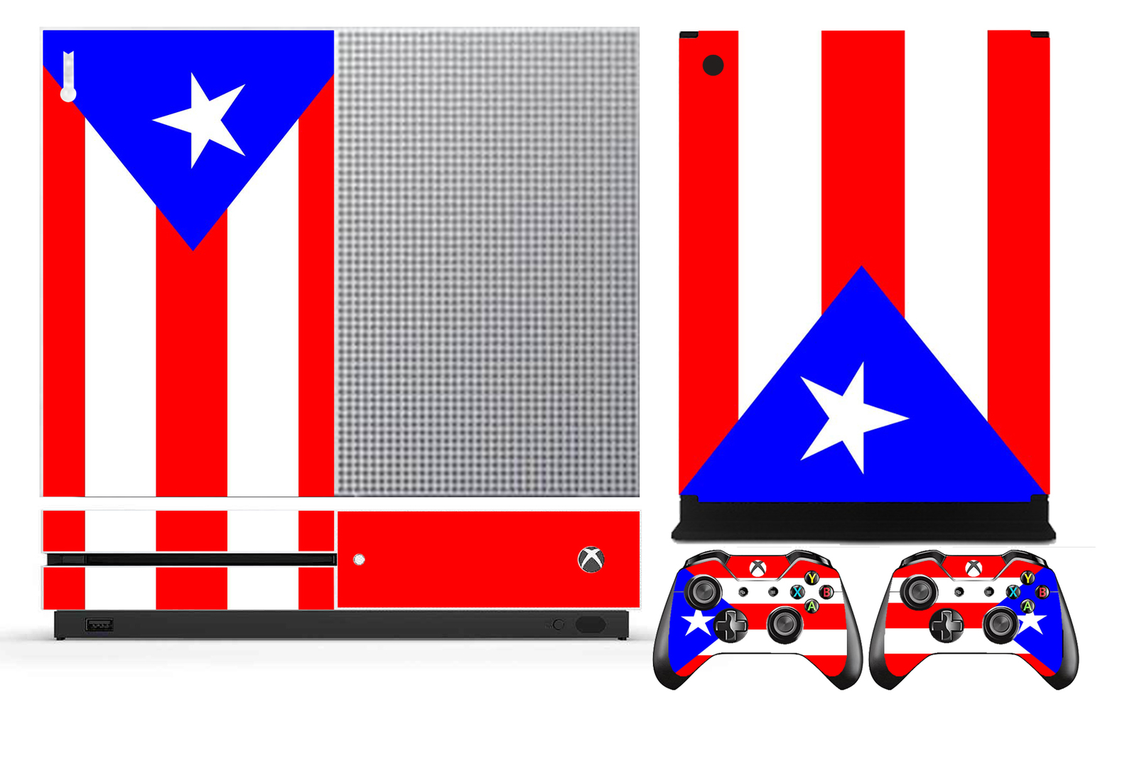 Flag 266 Vinyl Cover Skin Sticker for Xbox One S (Slim) & 2 controller skins
