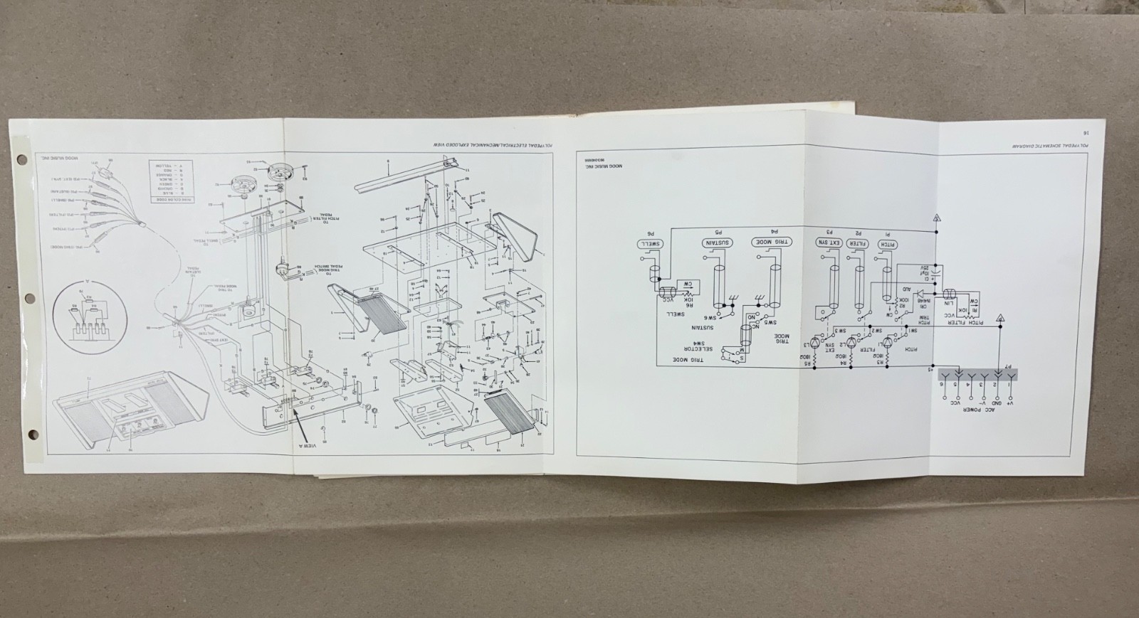 RARE Polymoog Schematic Drawings Document models 280A 285A