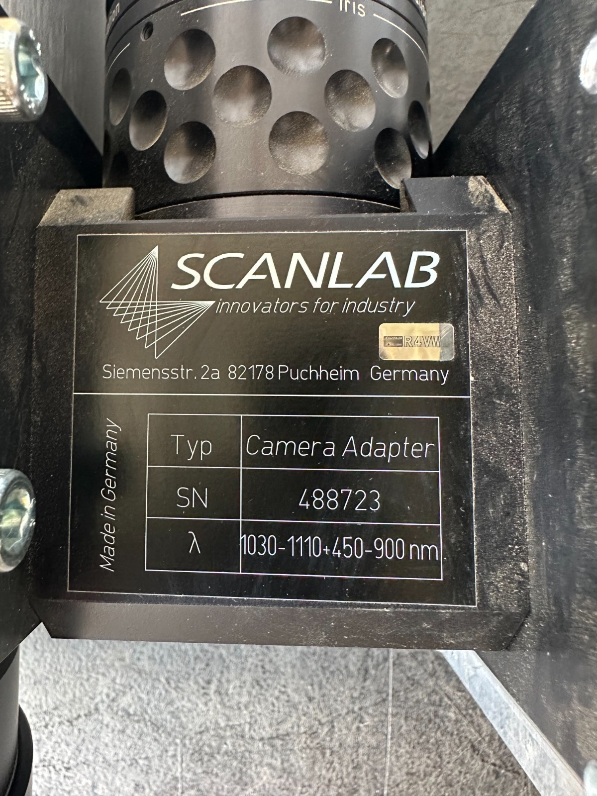 SCANLAB HURRYSCAN20 LASER GALVANOMETER & CAMERA ADAPTER & LENS