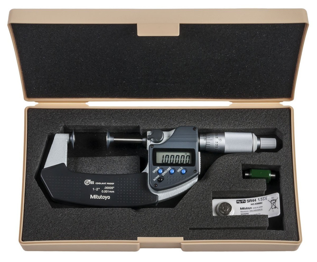 Mitutoyo 323-251-30 Digital Rotating Spindle Disc Micrometer 25-50mm Range