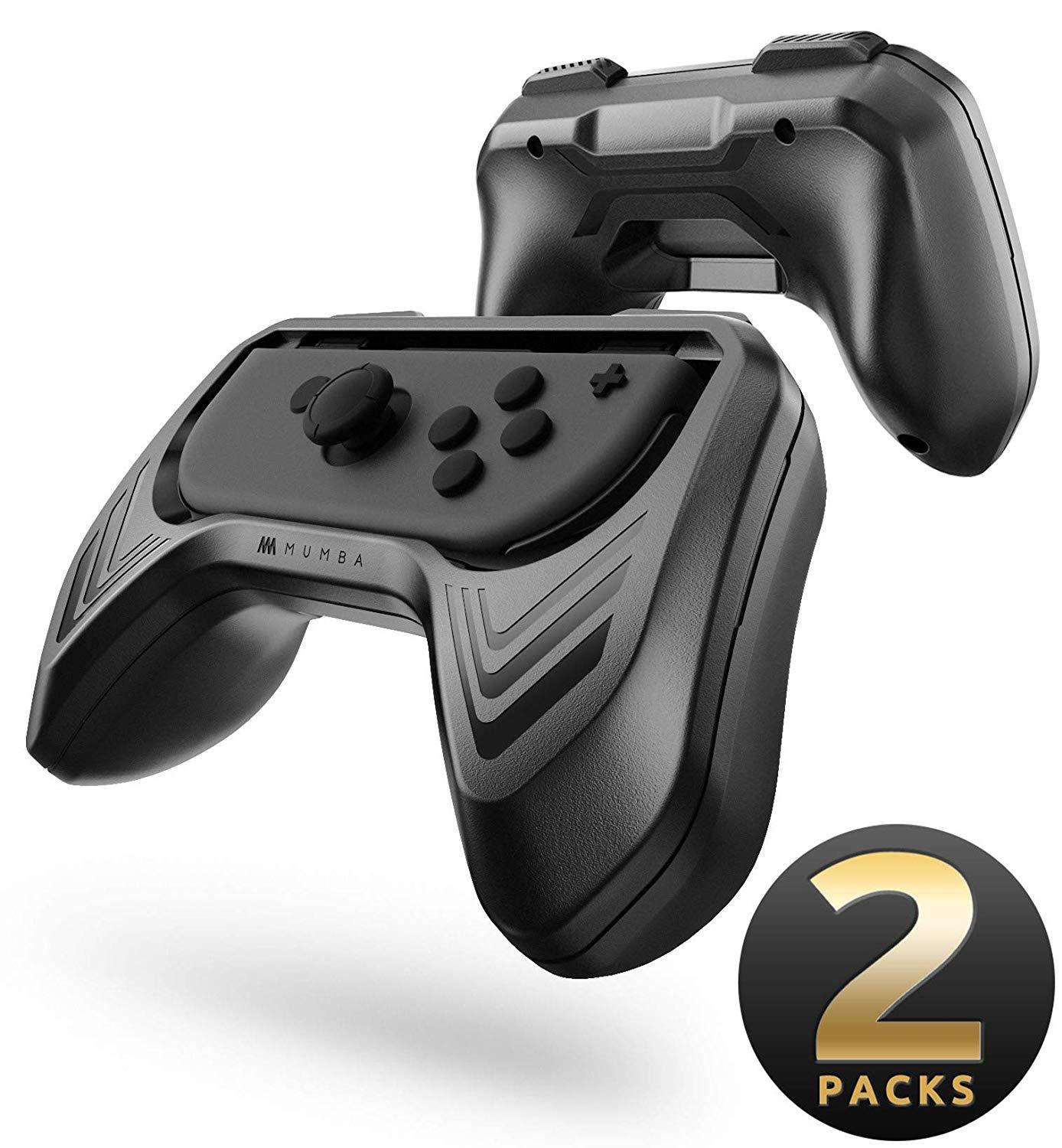 Mumba 2 Pack for Nintendo Switch Joy-Con Controllers Handle Grip Kit Holder ABS
