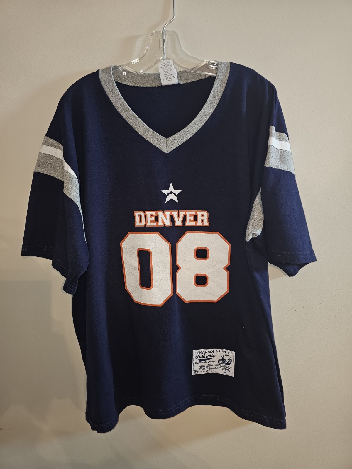 2008 Democratic National Convention Broncos Homage Xl Mens Blue Logo Jersey