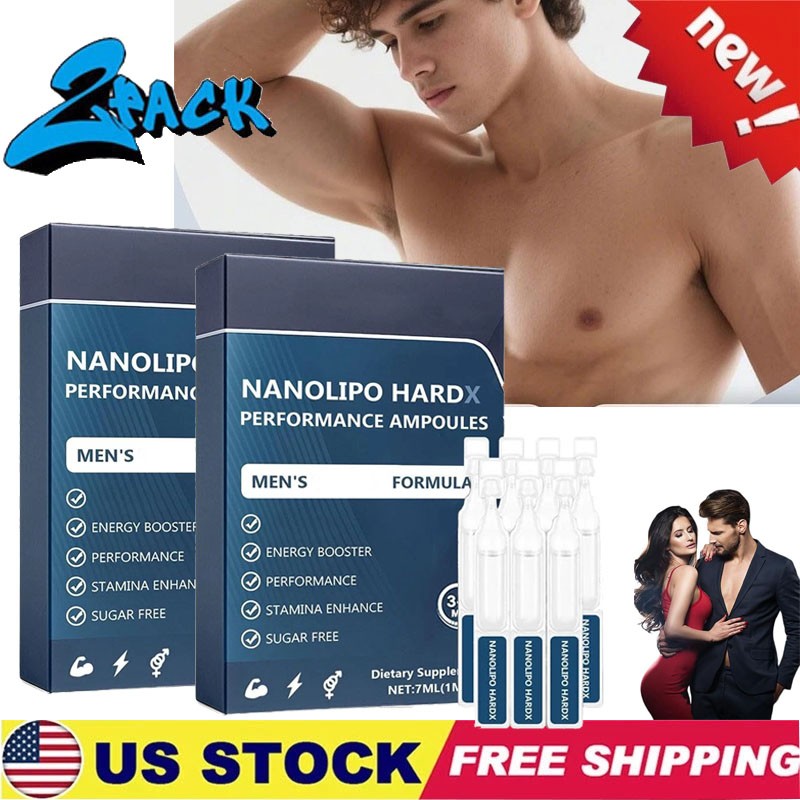 14PCS New NanoLipo HardX Performance Ampoules - Men's Energy Booster Performance