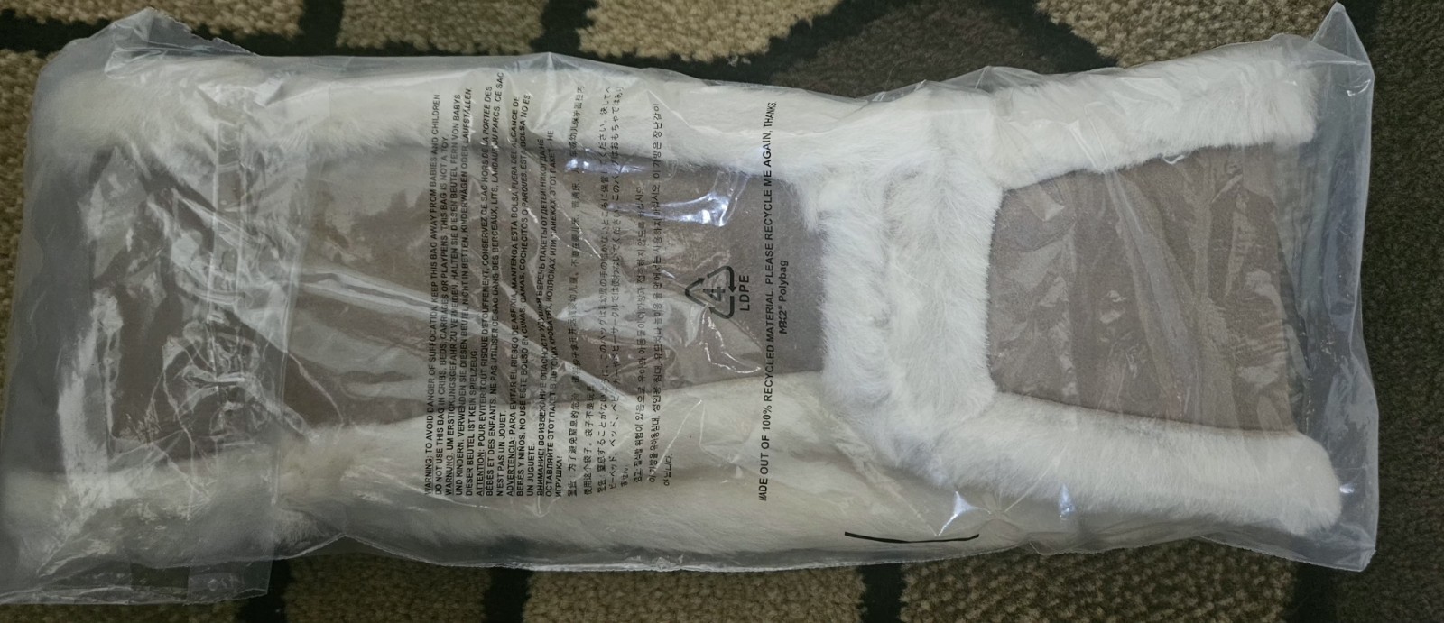 UGG GENUINE SHEARLING REVERSIBLE HEADBAND IN CHESTNUT L/XL