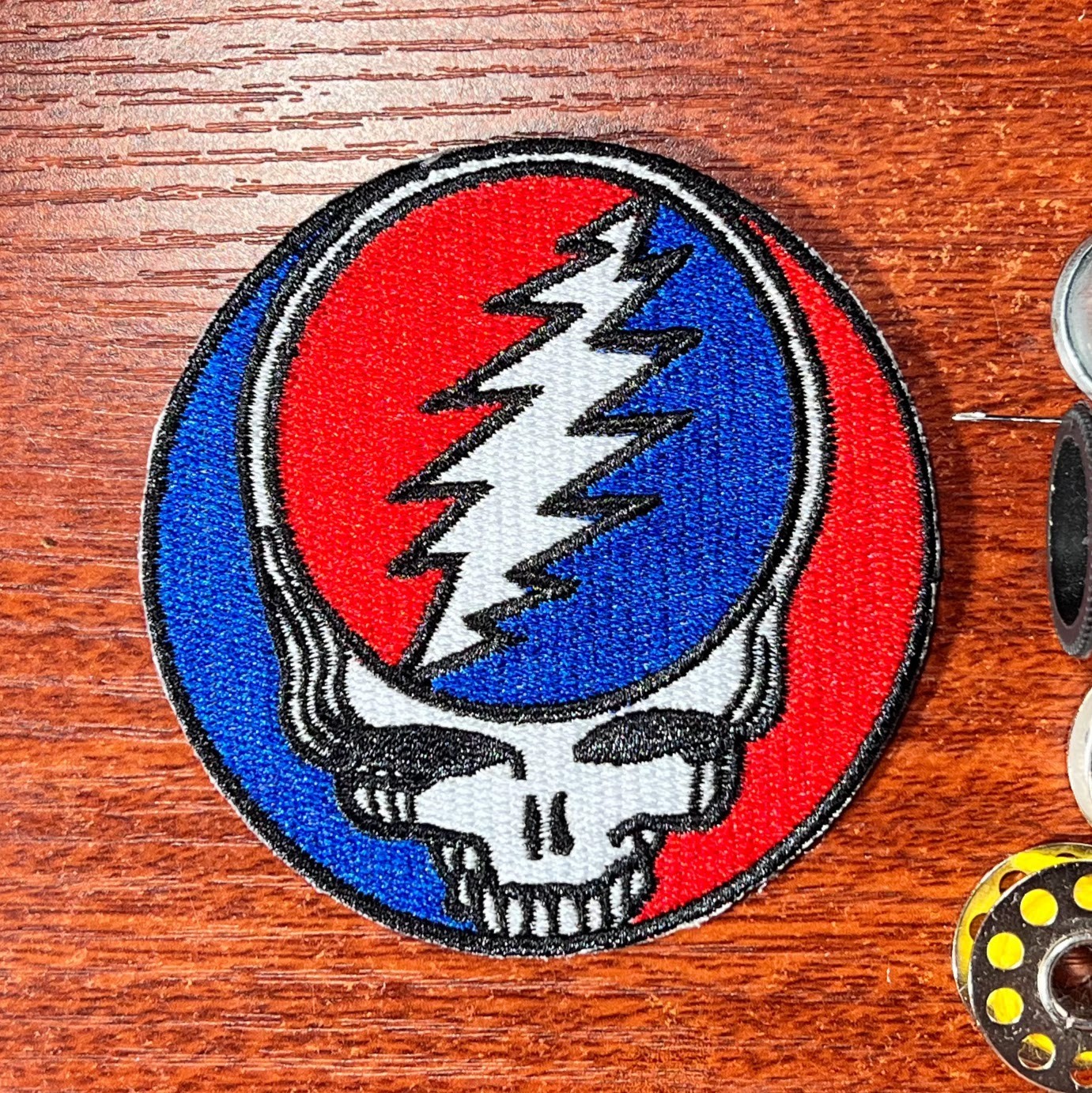 The Grateful Dead Patch Steal Your Face Rock Folk Music Embroidered Iron On 3"