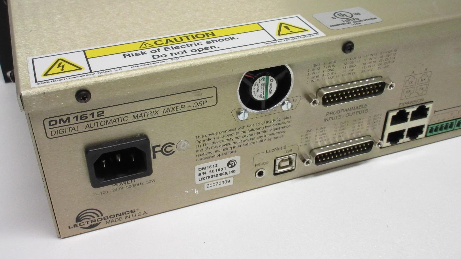 Lectrosonics DM1612 DSP Matrix Digital Automatic Mixer, Power ON and Menu VIDEO!