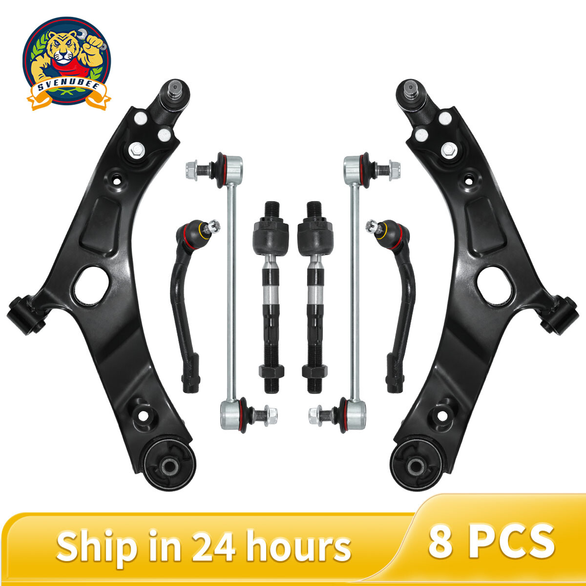 8Pc Lower Control Arms w/Ball Joints Sway Bar Links for 2010-2013 Hyundai Tucson