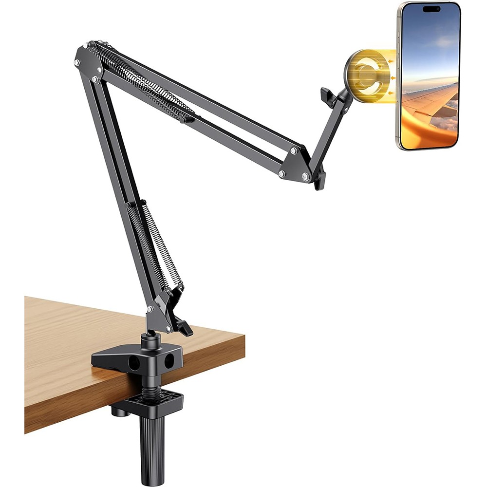 Flexible Overhead Desk Bed Magnetic Phone Holder Mount for Magsafe Kindle iPhone