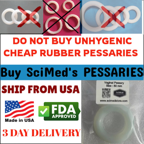 Size 8 Vaginal Pessary RING Silicone Prolapse Pelvic Support FDA APPROVED