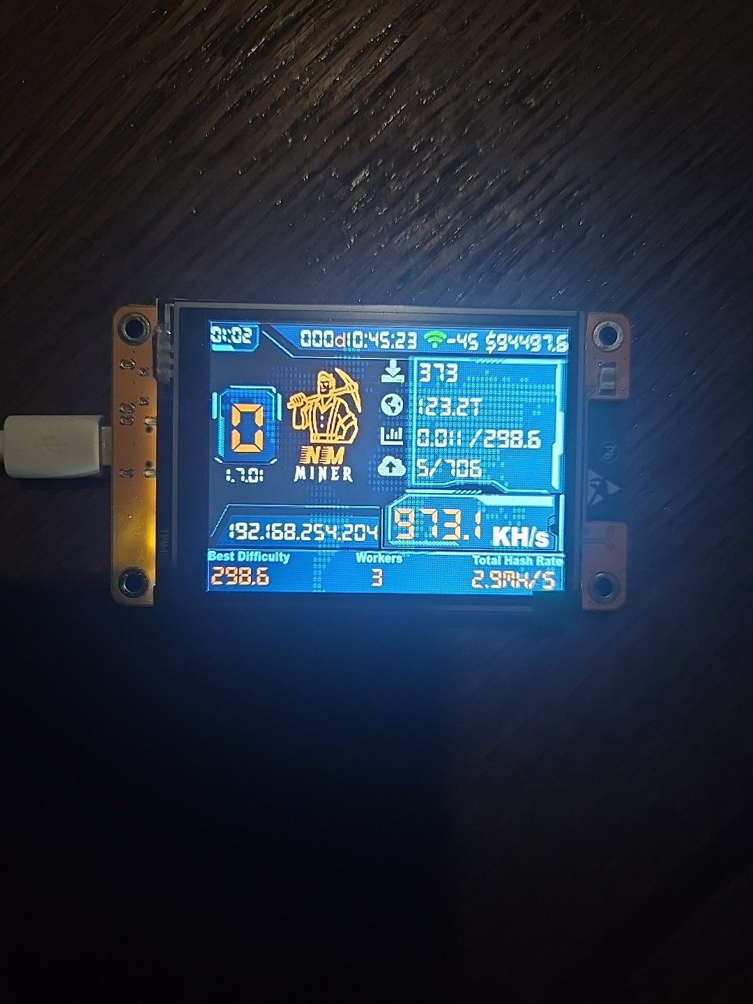 Solo Bitcoin NMMiner 1000+ KH/s! ☆Faster than Nerdminer☆ Pre-Activated! + Case