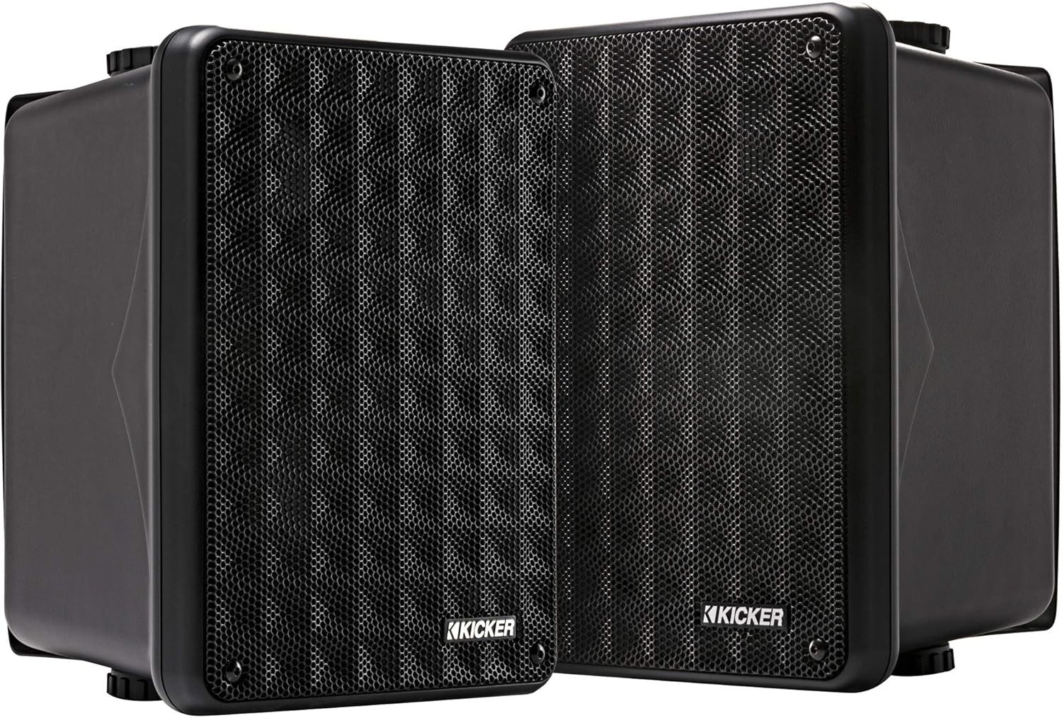 KICKER KB6B 2-Way Full Range Indoor Outdoor Speakers (Pair) Weatherproof Speaker