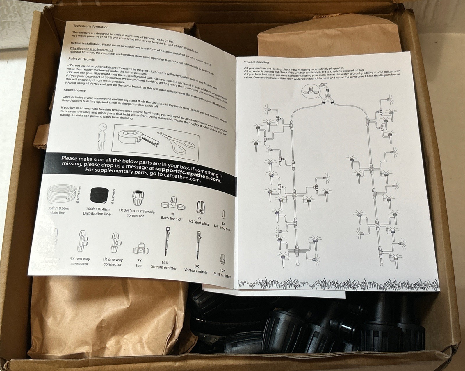 Drip Irrigation Quick Connect System-Starter Kit- By CARPATHEN, NEW