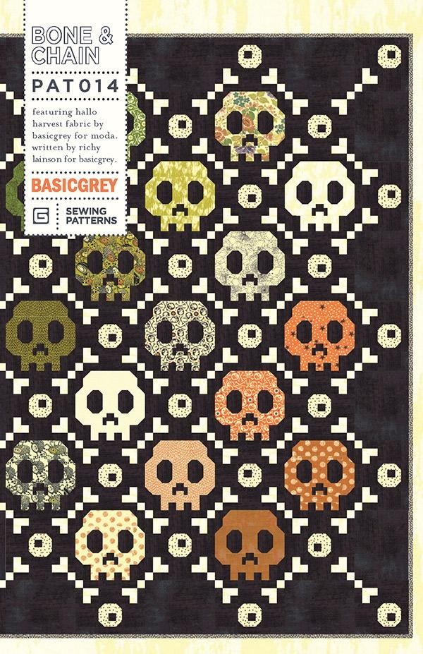 Bone and Chain Quilt Pattern Halloween by Basic Grey