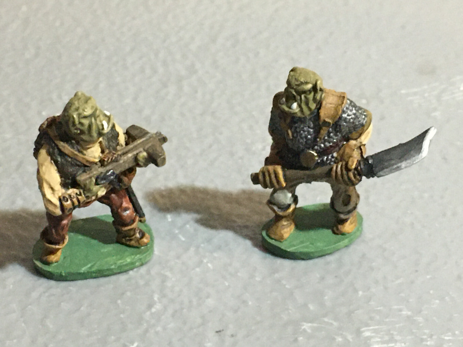 A10090 CITADEL PRE SLOTTA METAL RARE OOP ORC WARRIORS 2 PK WARHAMMER PAINTED