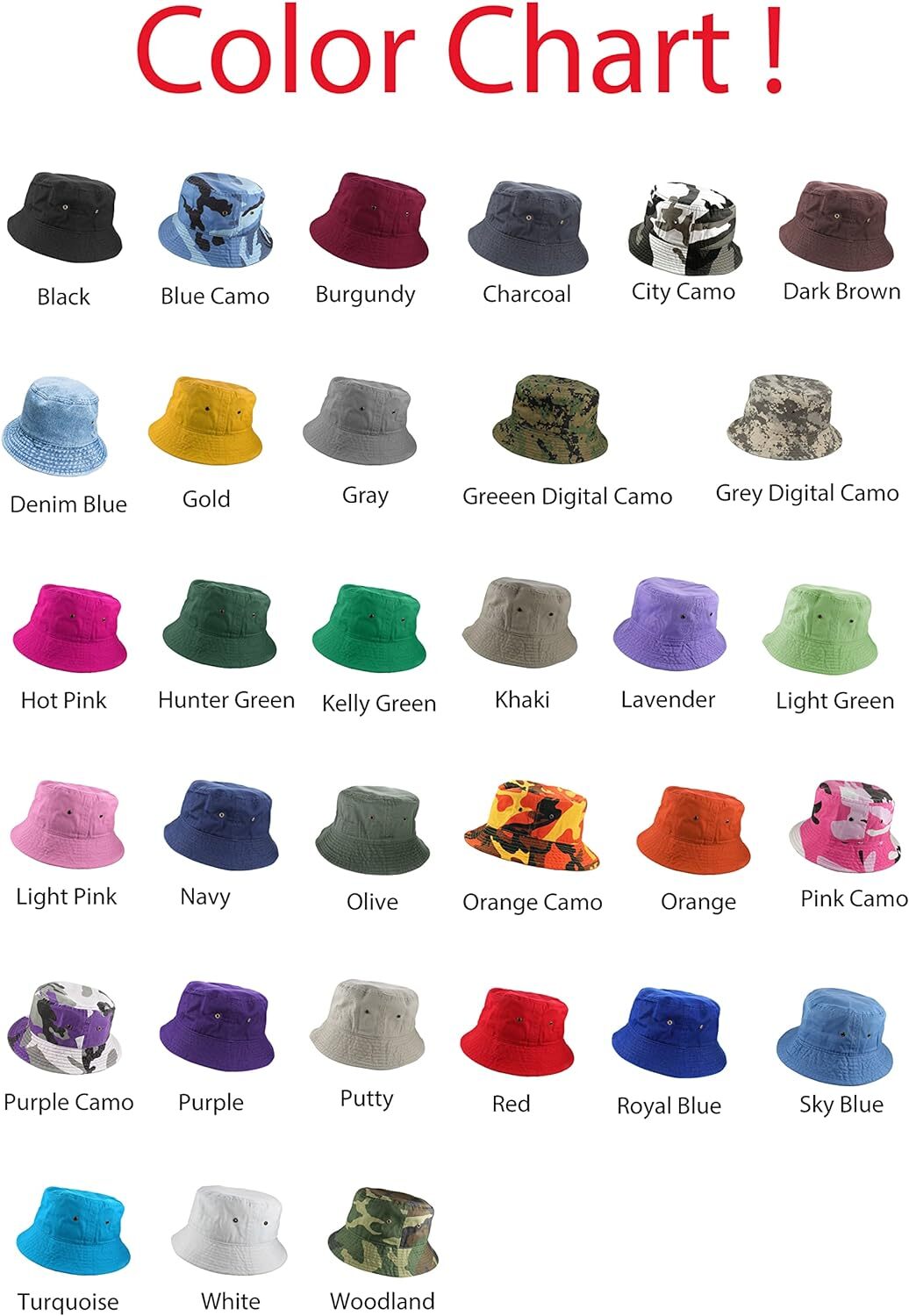 Gelante Solid Color 100% Cotton Bucket Hat for Large-X-Large, Denim Blue