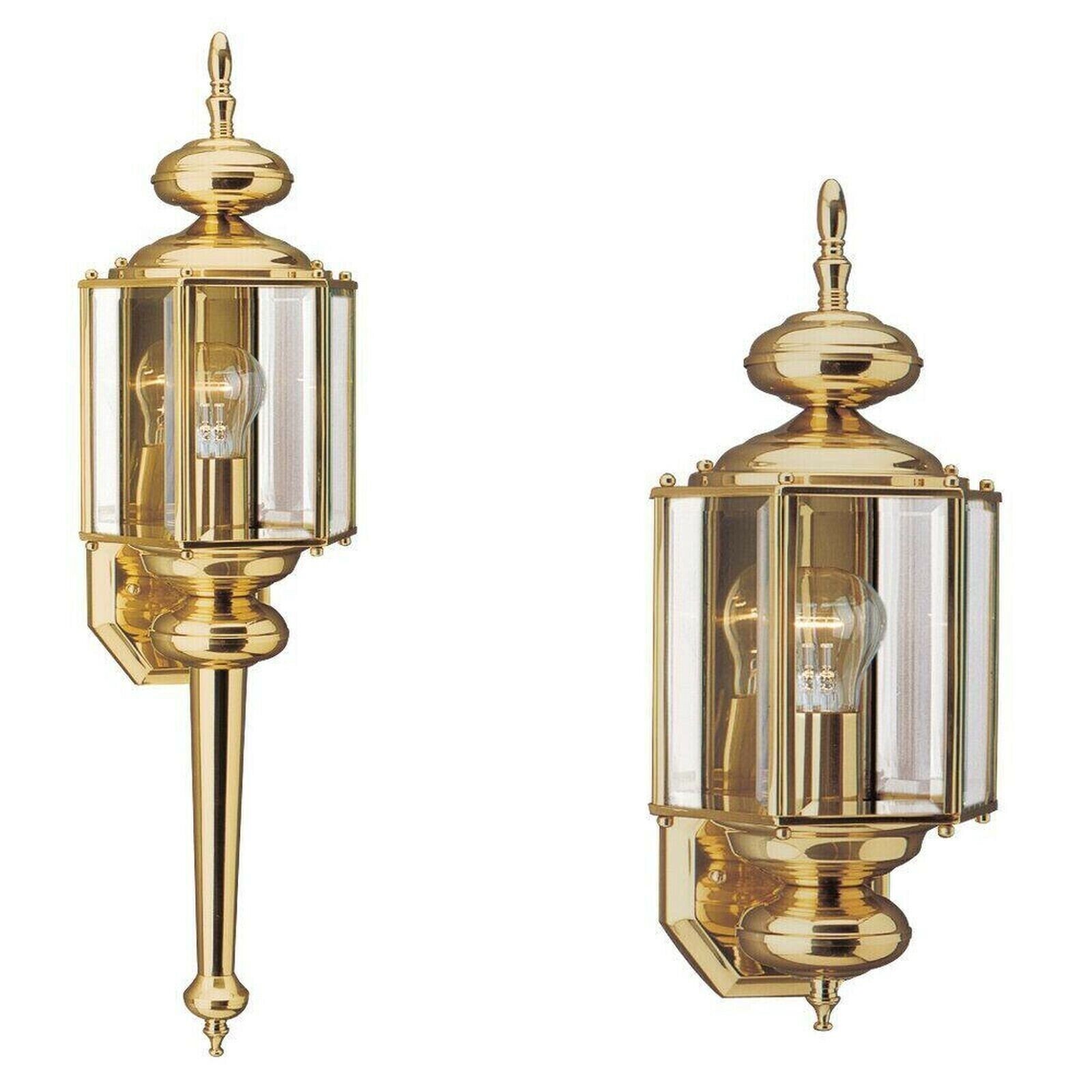 Classico 8510-02-Single Light 26" Polished Brass Outdoor Wall Lantern-LOT OF 2