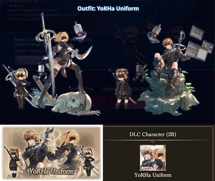Granblue Fantasy Versus Rising Outfit YoRHa Uniform only Serial Code 2B