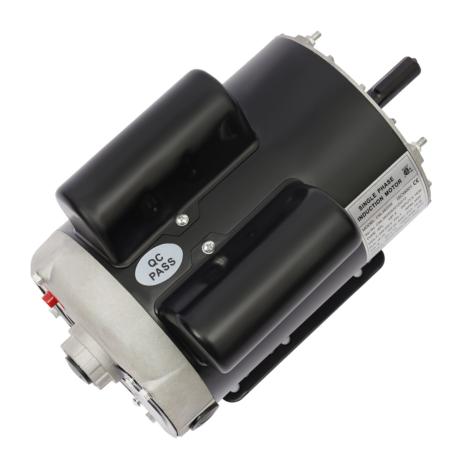 5HP Air Compressor Motor, 5/8" Shaft, 208-230V, Durable Performance