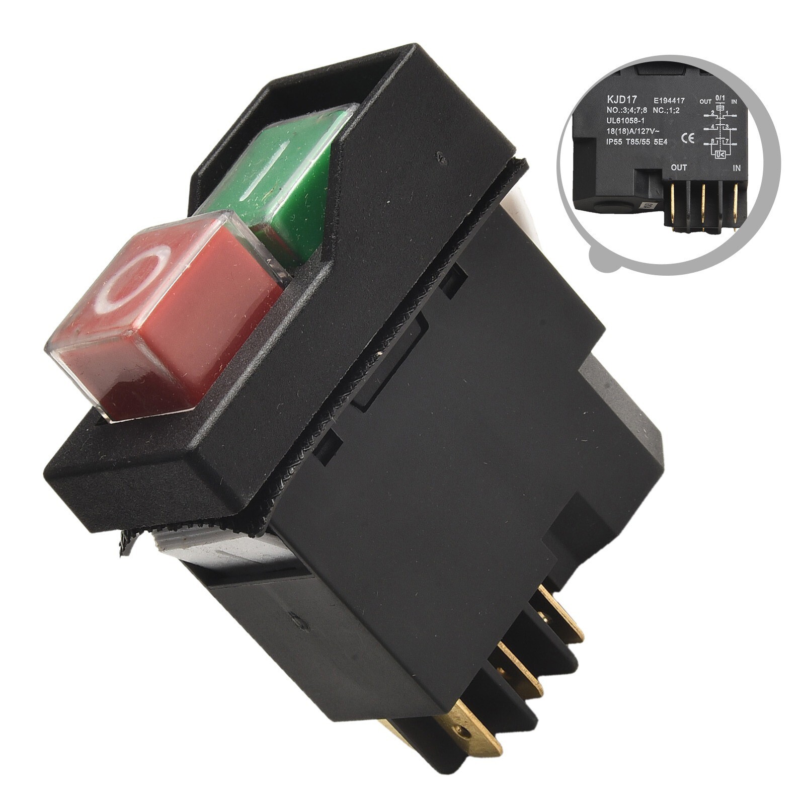 For KJD17 Electromagnetic Stop Function Pushbutton Switch Industrial Grade