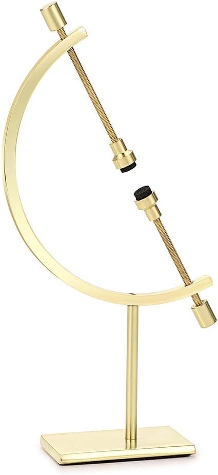JUXYES Golden Toned Sphere Holder Caliper Stand, Style S,