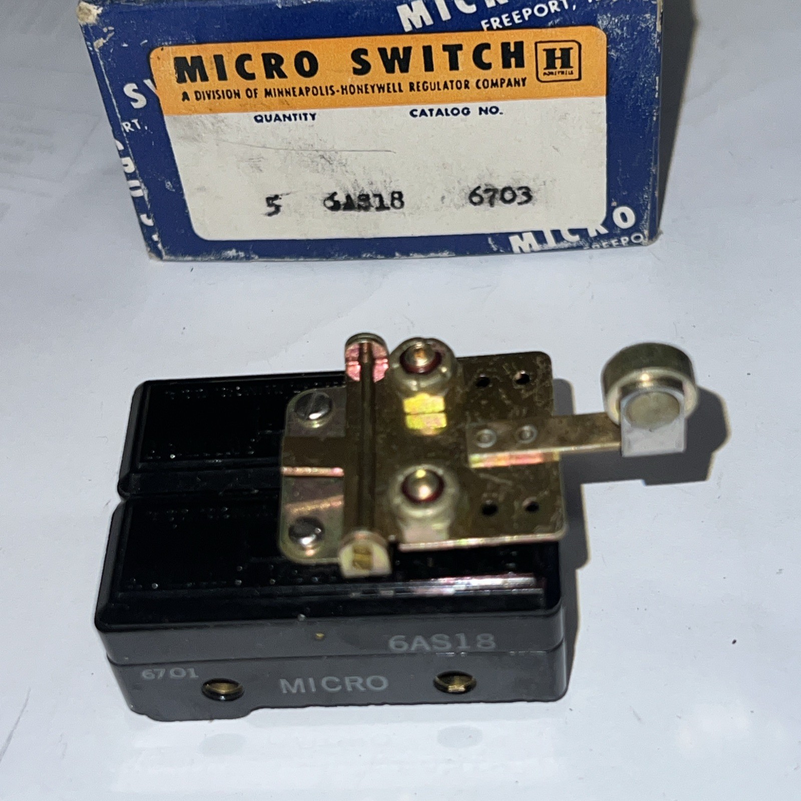 Micro Switch 6AS18 Dual Roller Switch By Honeywell New From Box 30 Day Returns