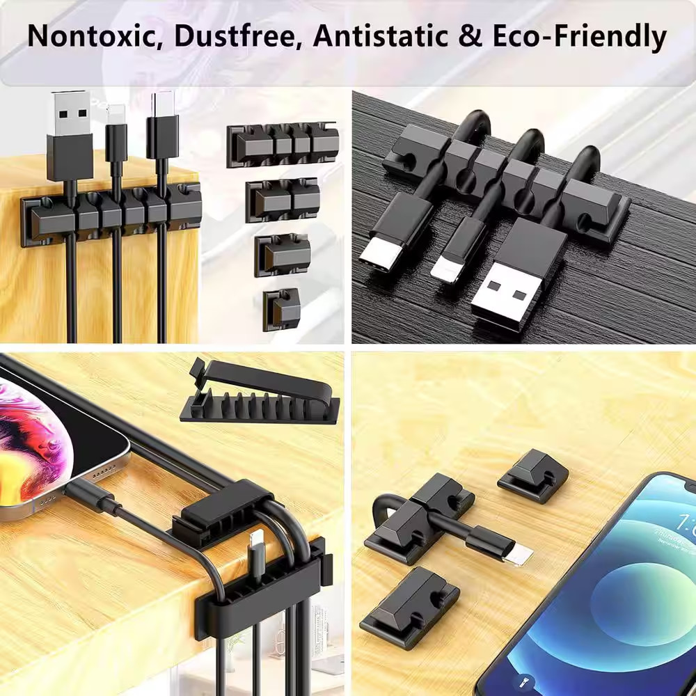 Cable Management Kit 327 PCS with Cable Sleeves, Clips, Holders, Organizer Strap