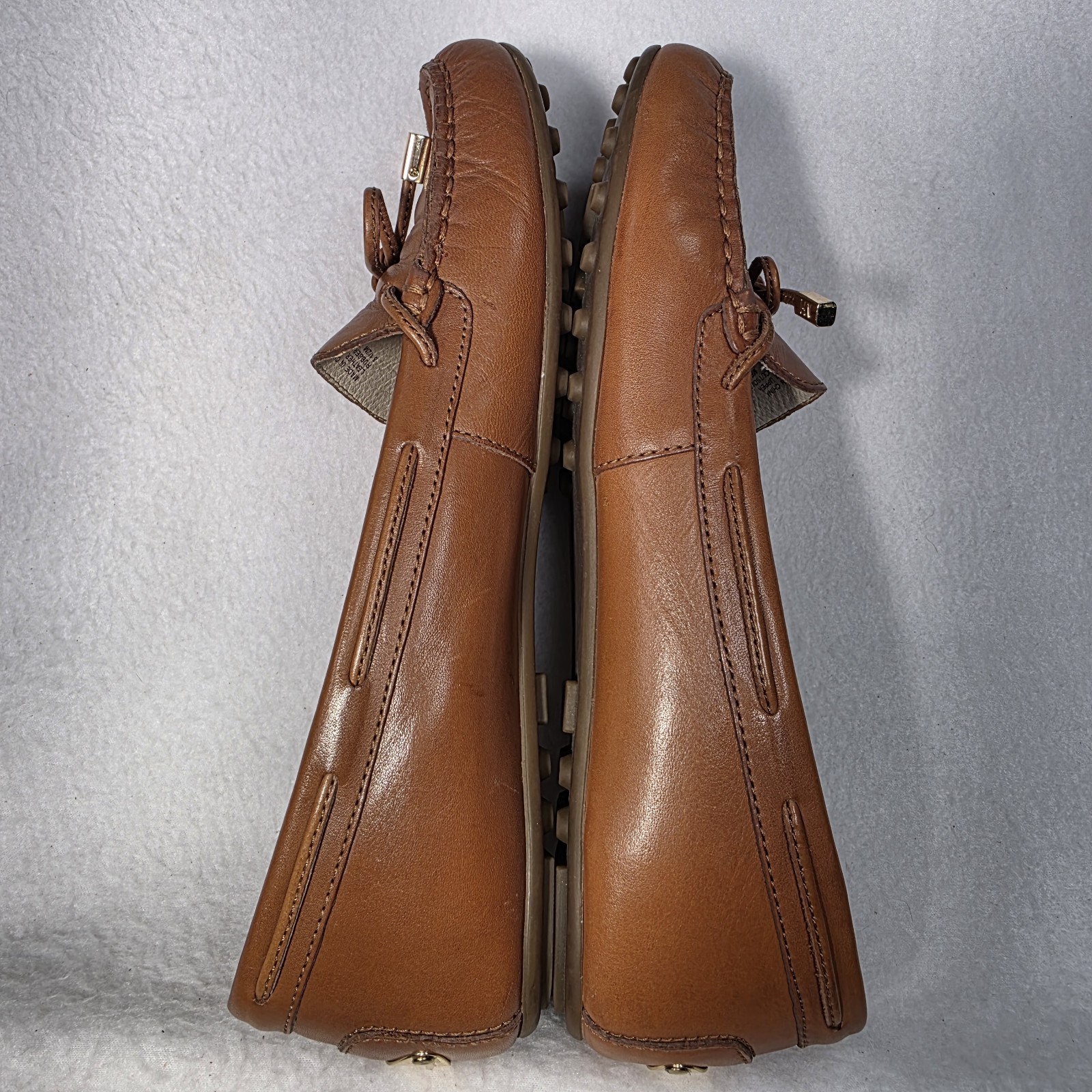 Michael Kors Women's Brown Leather Sutton Moccasin Flat Loafers Size 8.5
