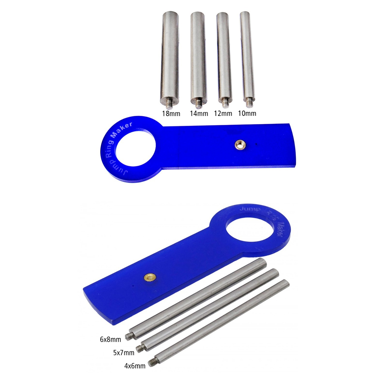 2 Set JUMP RING MAKER ROUND & OVAL Tool Sizes 4mm to 18mm 7 Mandrels