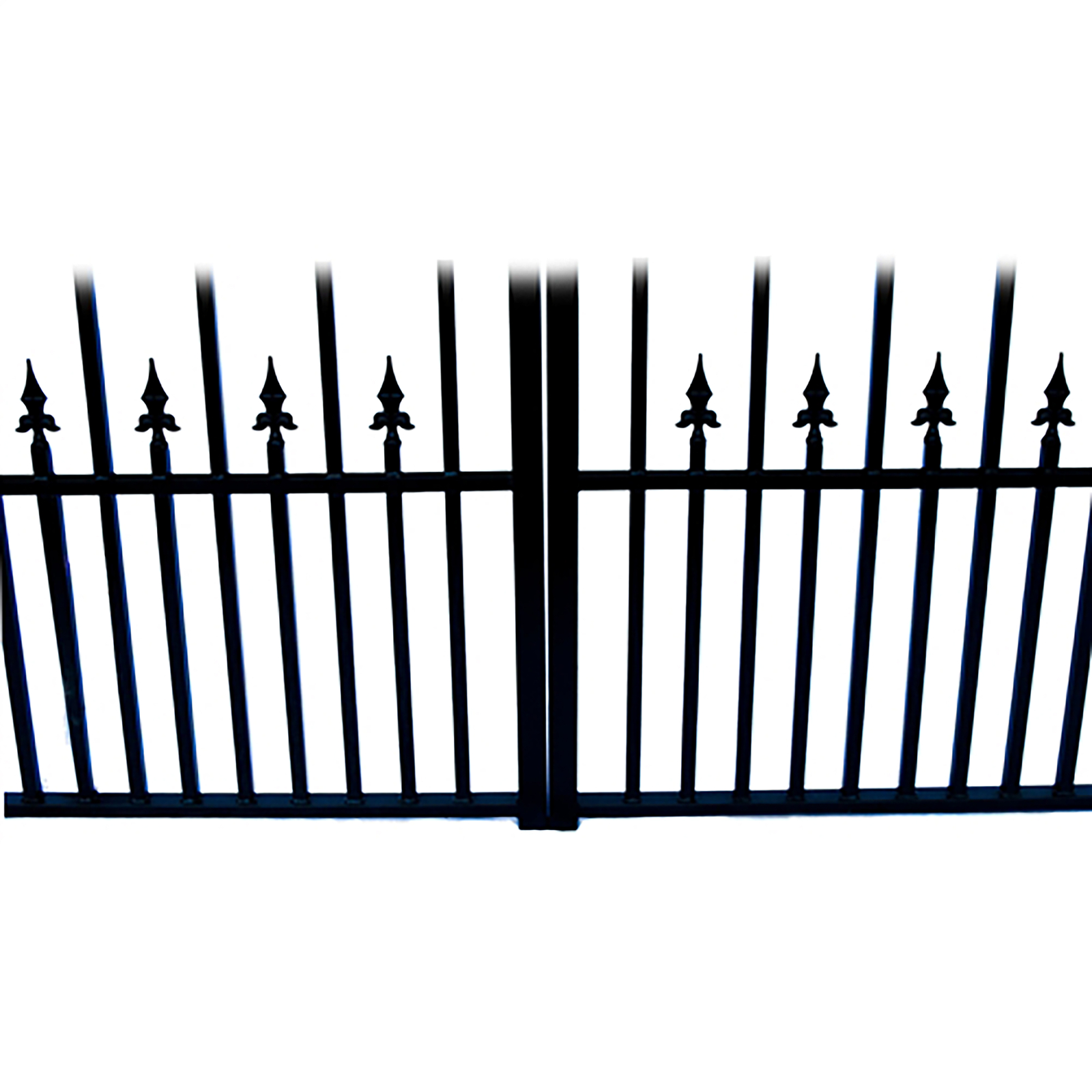 ALEKO Garden Yard Privacy Steel Dual Driveway Gate 12 ft Prague Style Black