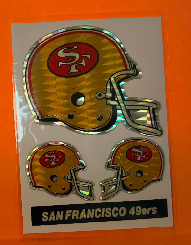 1980’s NFL San Francisco 49ers Holo Football Helmet Prizm Sticker Card