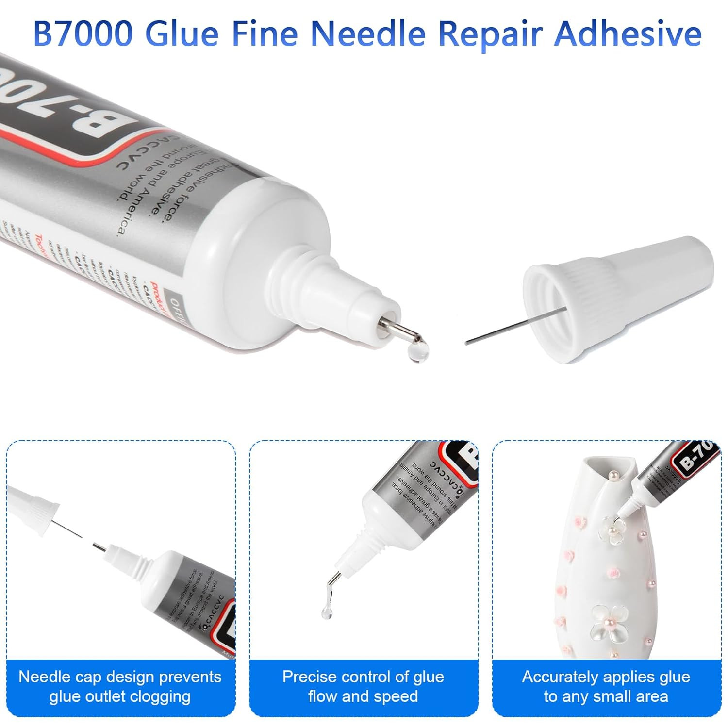 B7000 Glue Clear with Precision Tip Nozzle Diameter 0.6 MM, B-7000 Glue Clear...
