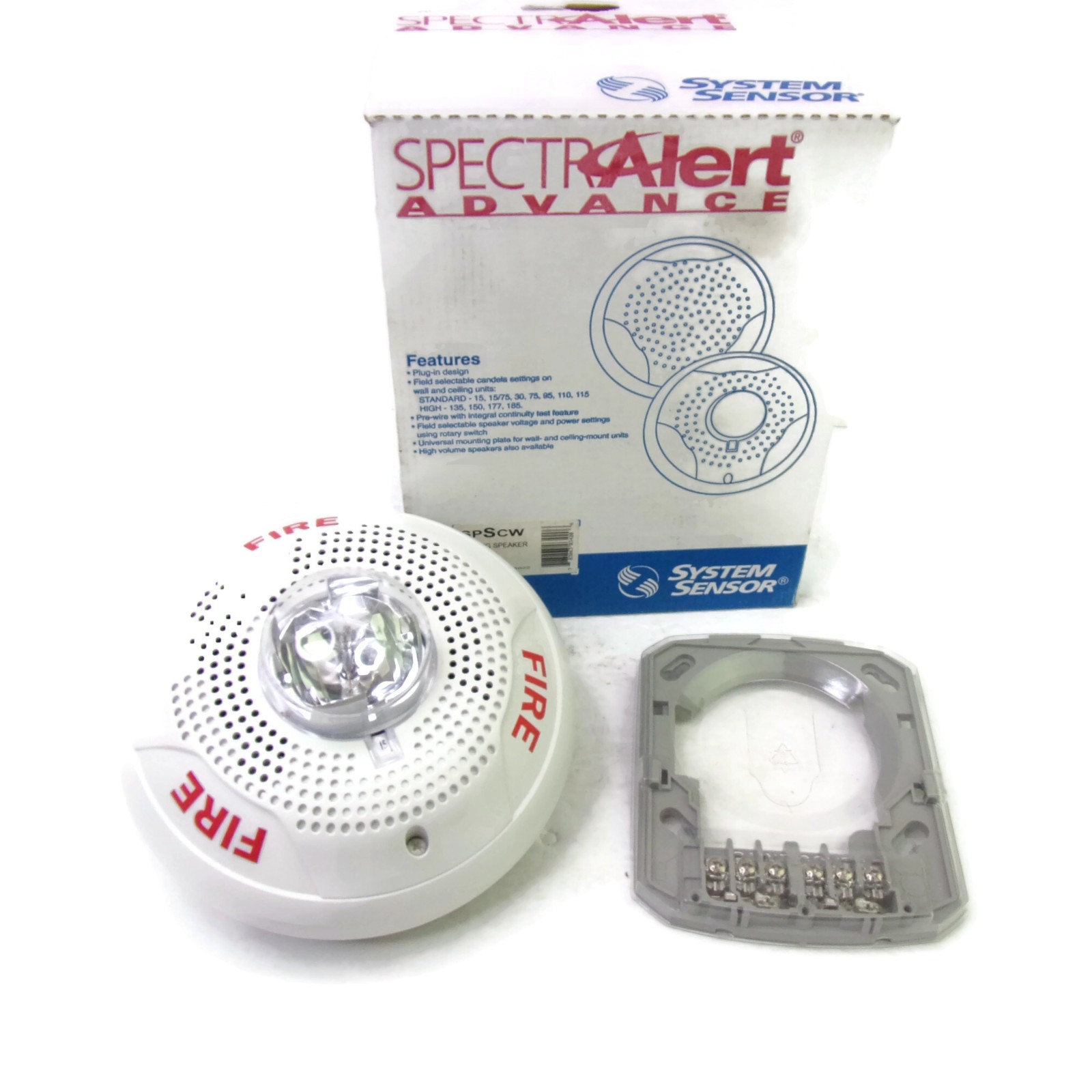 System Sensor SPSCW SpectraAlert Advance Ceiling Speaker Strobe White ~ NIB ~
