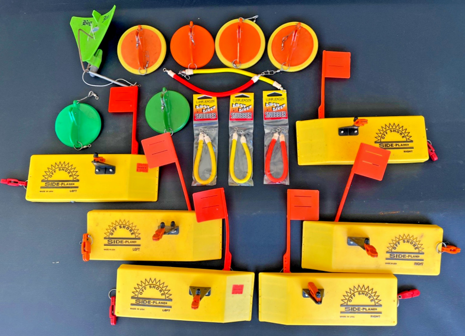 Off Shore Side Planer Boards Lot 3 Pairs Luhr Jensen Dipsy Divers Walleye Troll