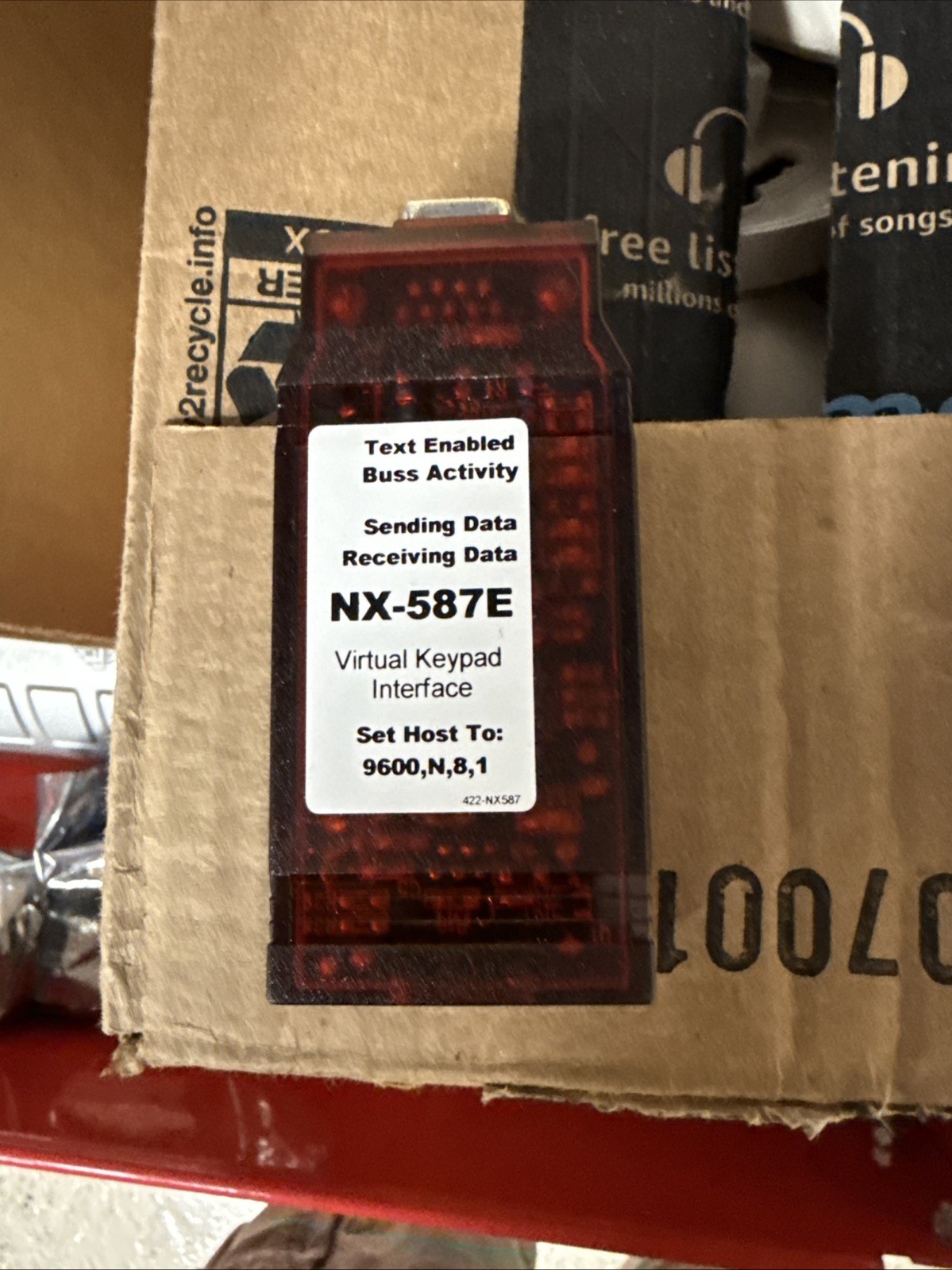 Interlogix NetworX NX-587E Virtual Keypad Module - Red