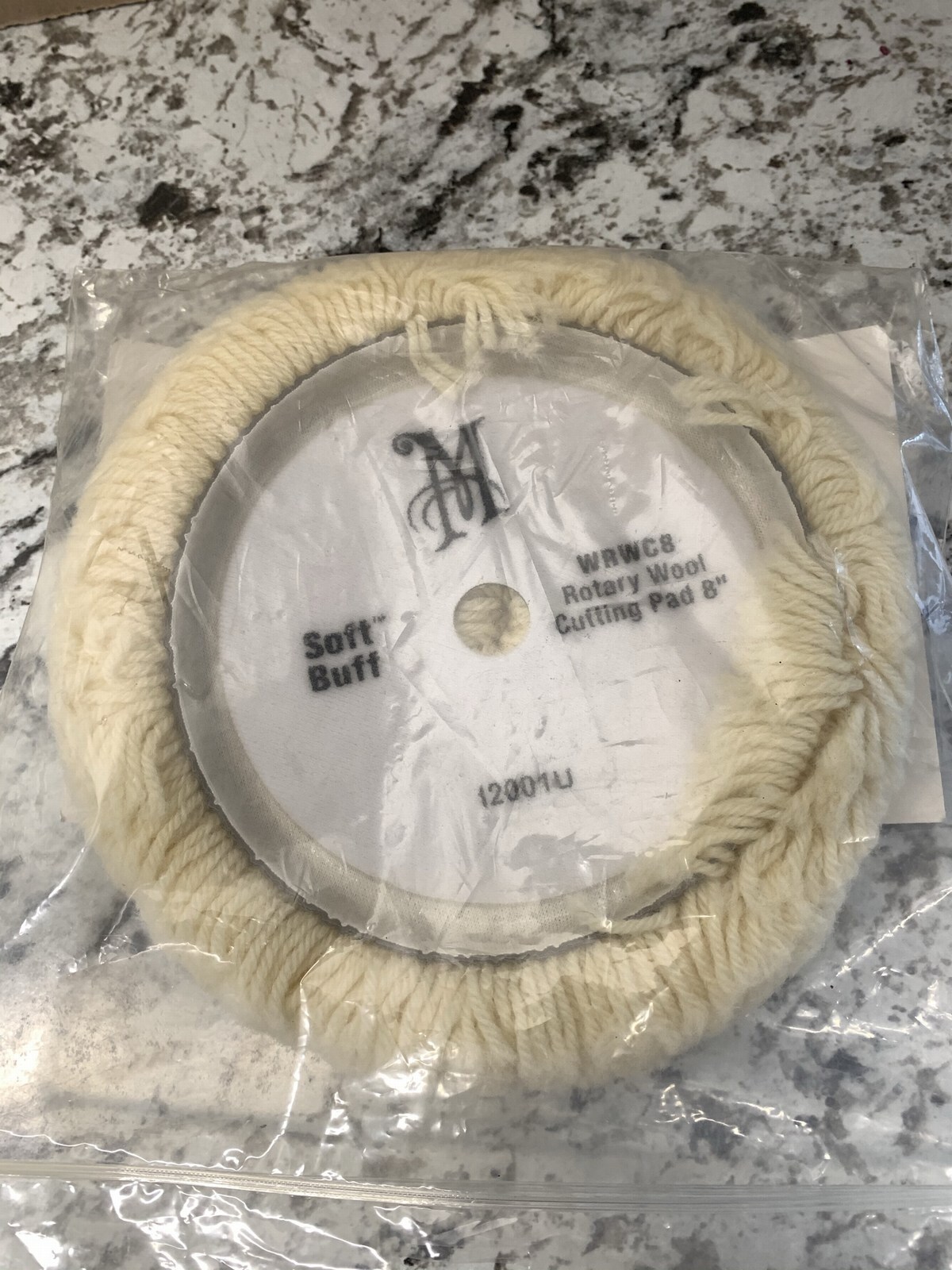 Meguiars WRWC8 Soft Buff Rotary Wool Cutting Pad, 8 Inch