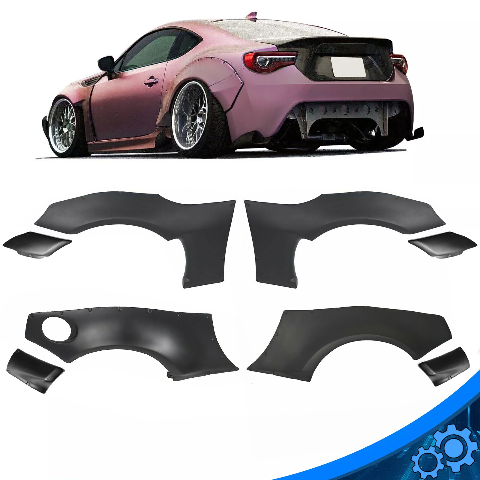 For Toyota 13-20 Scion FRS Subaru BRZ 86 Wide Body Kit Fender Flare Wheel Cover