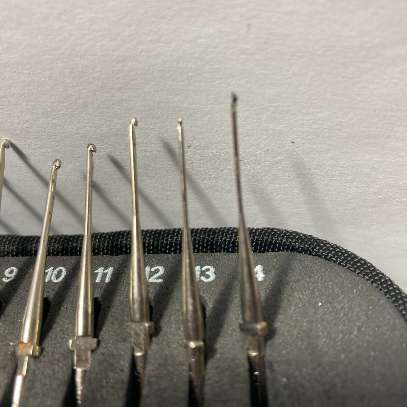 Boye Interchangeable Head Crochet Steel Hook Set Sizes 1 - 14 Zipper Case
