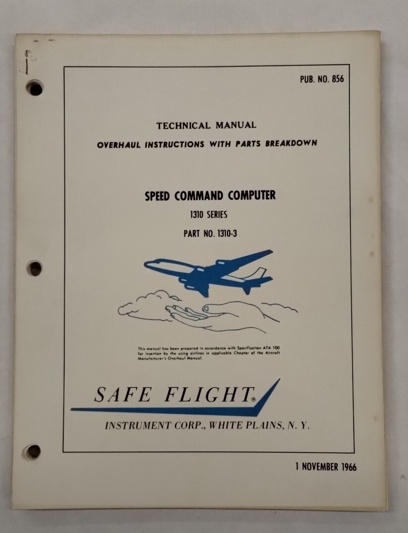 Safe Flight Speed Command Computer 1310 Series Part No. 1310-3 Overhaul Parts