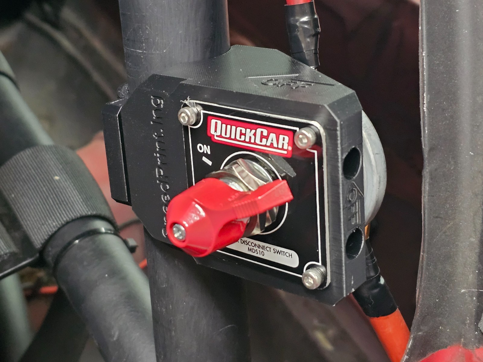 Roll Cage Mount for Disconnect Switch like QuickCar (top or side with hardware)