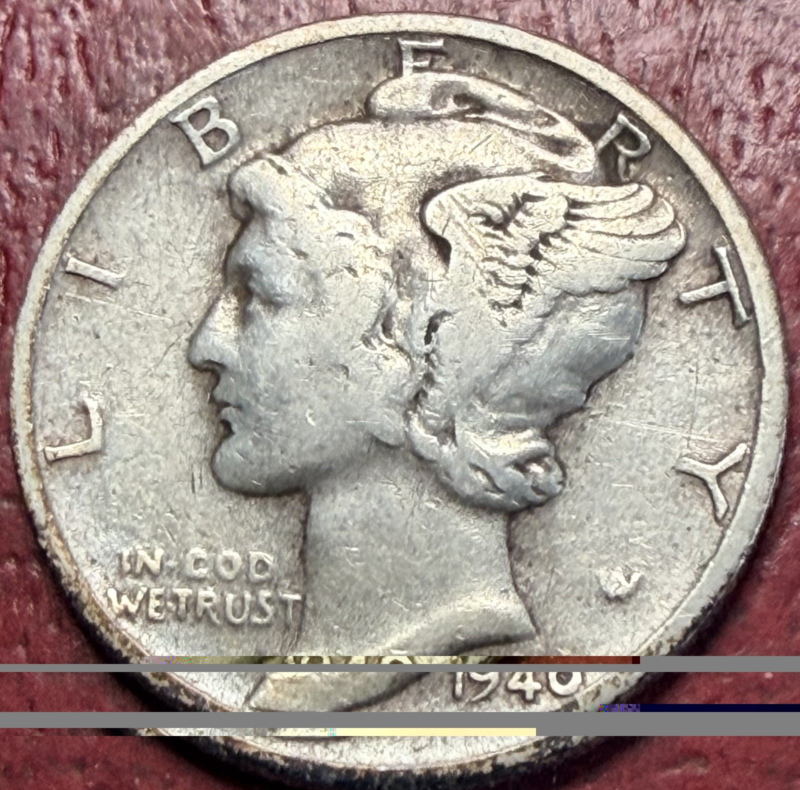 1940 Mercury Silver Dime. High Grade. Free Shipping