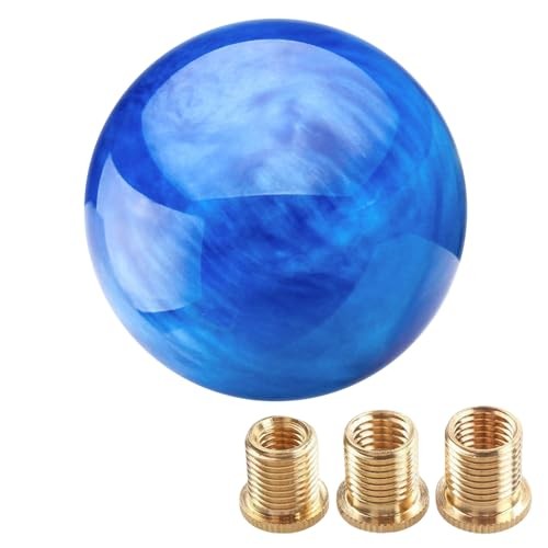 Marble Style Round Ball Shift Knob - Universal Fit for 5 & 6 Dark Blue Marbled