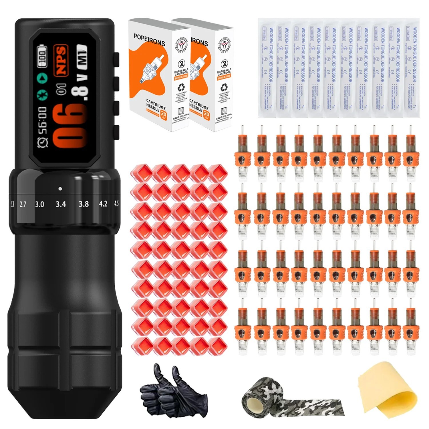 Wireless Battery Tattoo Pen Pro U Brave2.0 Adjustable Stroke tattoo machine full