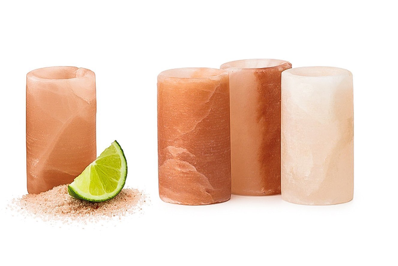 Original and Authentic Himalayan Salt Shot Glass - Set of 8 FAST SHIPPING